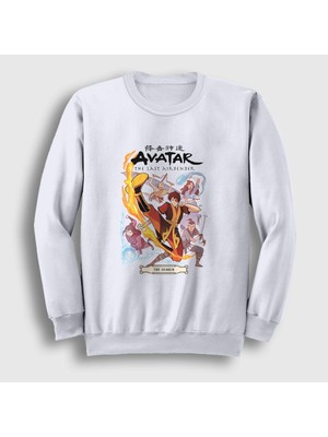 Presmono Unisex Beyaz Search Anime Avatar The Last Airbender Sweatshirt