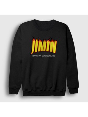 Presmono Unisex Siyah Thrasher K Pop Jimin Bts Sweatshirt