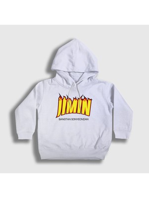 Presmono Unisex Çocuk Beyaz Thrasher K Pop Jimin Bts Kapüşonlu Sweatshirt