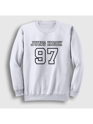 Presmono Unisex Beyaz 97 K Pop Jungkook Bts Sweatshirt