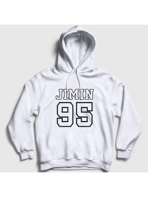 Presmono  Beyaz 95 K Pop Jimin Bts Kapüşonlu Sweatshirt
