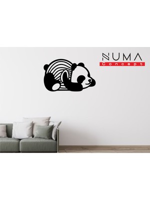 Numa Concept Çocuk Odası Uyuyan Panda Duvar Dekoru - Duvar Süsü