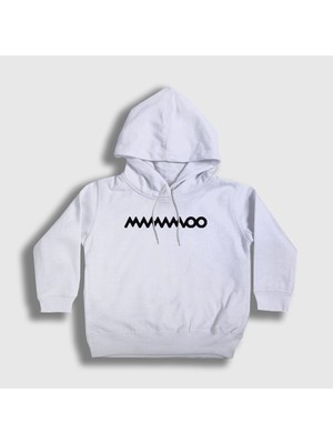 Presmono Unisex Çocuk Beyaz Logo K-Pop Mamamoo Kapüşonlu Sweatshirt