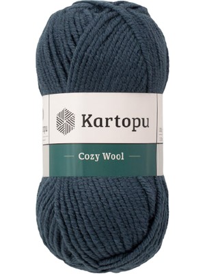 Kartopu 5'li Paket Cozy Wool K1480 Petrol Mavisi %25 Yün Örgü İpi