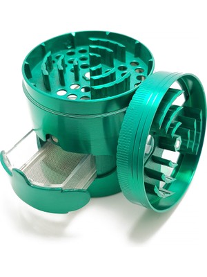 Falconetti Çekmeceli 60 mm. Yeşil Grinder Herbal Parçalayıcı pz38ys
