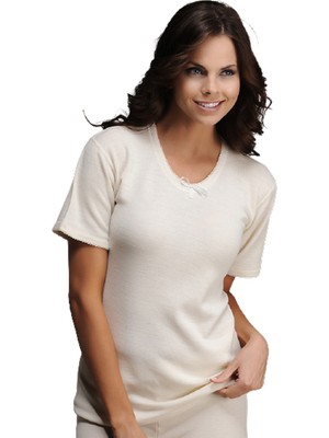 Hasyün Ekru Renk Kaşkorse Yün Fanila