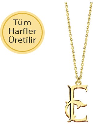 Engingold 14 Ayar Altın E Harfli Kolye