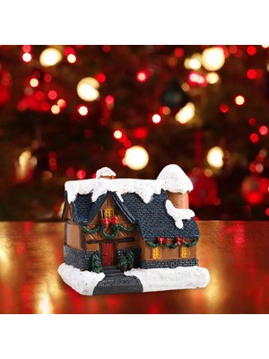 Strade Store Reçine Mini Noel Kar Evi LED Sıcak Işık (Yurt Dışından)