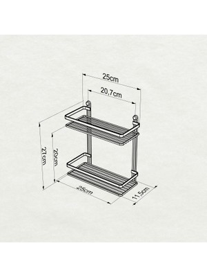 Tekno-tel 2 KATLI LAMALI BANYO RAFI KROM ES067