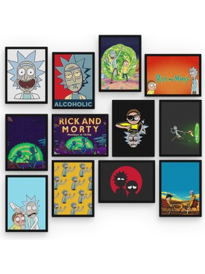 Astak Rick And Morty 12 Parça Mdf Tablo