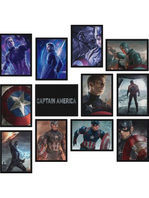 Astak Captain America 12 Parça Mdf Tablo