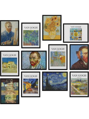 Astak Vincent Van Gogh 12 Parça Mdf Tablo