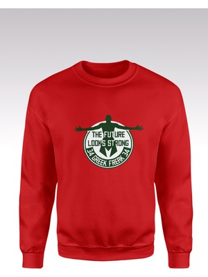 Milwaukee Bucks Greek Freak 134 Kırmızı Sweatshirt