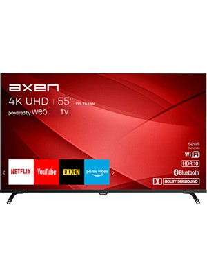 Axen AX55FIL243 55" 139 Ekran Uydu Alıcılı 4K Ultra HD Smart LED TV