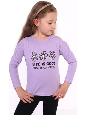 Toontoy Kids Toontoy Kız Çocuk Baskılı Tişört