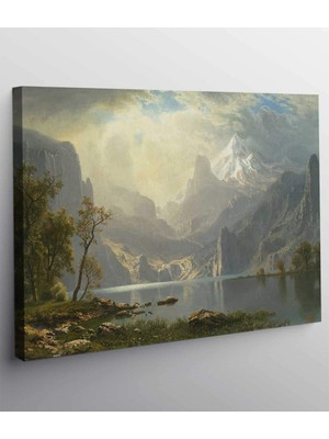 VeraStore Albert Bierstadt Taho Gölü Kıyısında Dağlar Kanvas Tablo