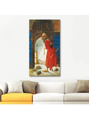 VeraStore Osman Hamdi Bey Kaplumbağa Terbiyecisi Kanvas Tablo