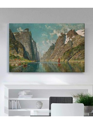 MonoStella Adelsteen Normann Norveç Fiyortlarından Kanvas Tablo