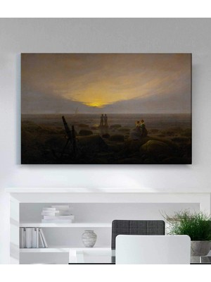MonoStella Caspar David Friedrich Deniz Üstüne Ay Doğuşu Kanvas Tablo
