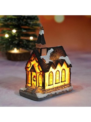 Kesoto 2 Parça Işık Yukarı Noel Dekorasyon LED Minyatür Ev Köyü Dekorasyon (Yurt Dışından)