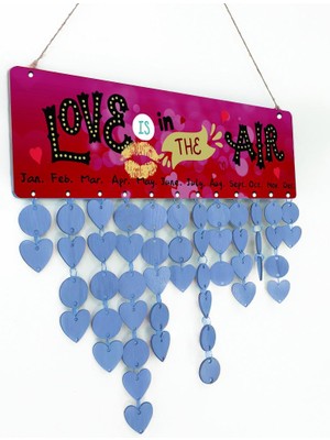 Kesoto Ahşap Aşk Hava Kurulu Plak Doğum Günü Yıldönümü Hatırlatma Takvimi (Yurt Dışından)