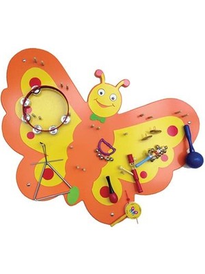 Woodylife Ahşap Kelebek Müzik Köşesi Anaokulu Kreş Çocuk Oyuncak