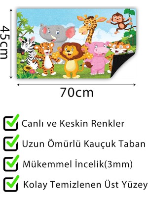 Buket Home Sevimli Hayvanlar Kapı Önü Paspası Dekoratif Kapı Paspası Dış Mekan Paspas Ev Içi Paspası 45X70CM