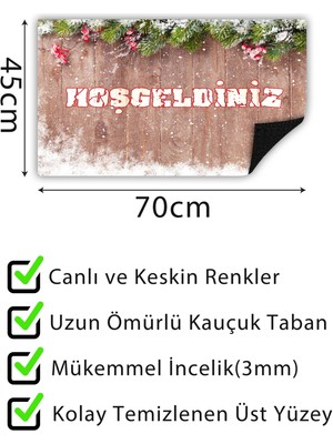 Buket Home Hoşgeldiniz Dekoratif Kapı Önü Paspası Dekoratif Kapı Paspası Dış Mekan Paspas Ev Içi Paspası 45X70CM