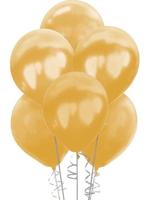 Bal10 Dünyası 12 Inç Metalik Gold Balon 25'li