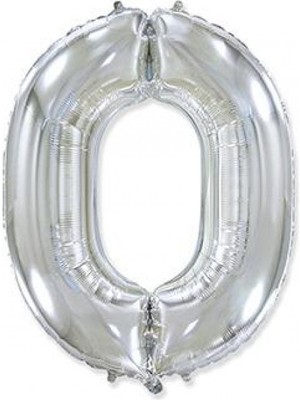 Hayaller Dükkanı Folyo Balon Rakam 0 Gümüş