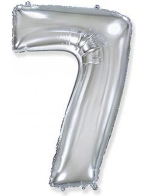 Hayaller Dükkanı Folyo Balon Rakam 7 Gümüş