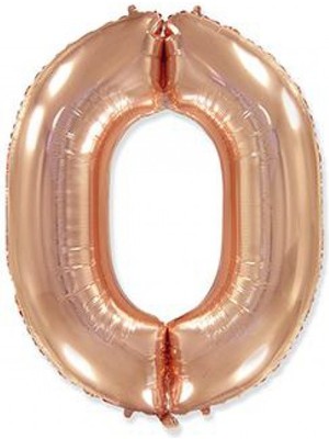 Hayaller Dükkanı Folyo Balon Rakam 0 Rose Gold