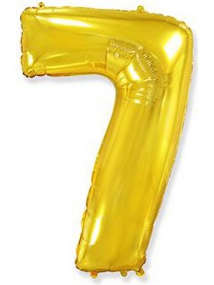 Hayaller Dükkanı Folyo Balon Rakam 7 Altın