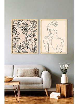 Özcanlar Çerçeve Çerçeveli Çoklu Tablo Çerçeveler Dekorasyon Ev Dekoru Konsept Ikili Ahşap Çerçeve