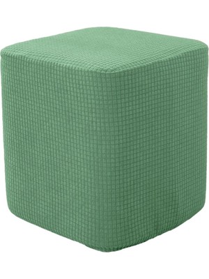F Fityle Kare Ayak Taburesi Kapak Streç Osmanlı Slipcover Yeşil (Yurt Dışından)