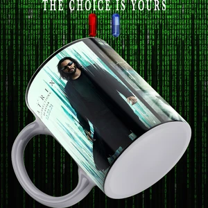 Matrix Resurrection Üç Taraflı Baskılı Porselen Kupa