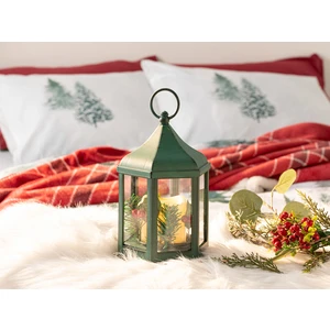 English Home Yılbaşı Chris Ledli Fener 20 cm Yeşil-Yılbaşı Özel