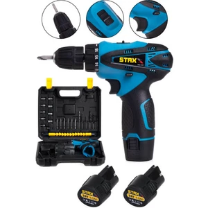 Staxx Power American Type 24 V 5 Ah  Şarjlı Matkap Vidalama Metal Şanzıman Çift Samsung Bataryalı +  24 Parça Set
