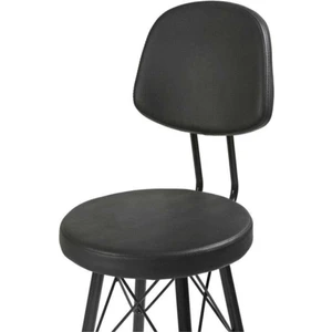 1 Adet 75CM Metal Ayaklı Deri Eyfel Bar Sandalyesi Taburesi