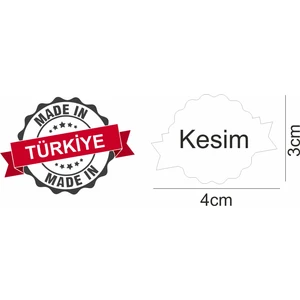 Etiket Sanatı Made In Türkiye Etiketi 1 Paket 1000'LI