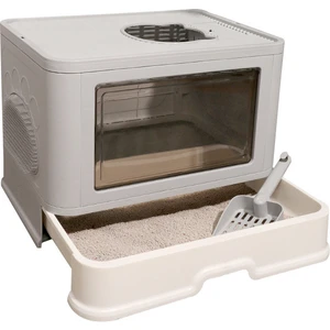 iHome Evcil hayvanlar İçin Kapalı Çekmece Tipi Su Sıçramasına Dayanıklı Kum Kutusu - Gri (Yurt Dışından)