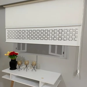 Volper Mekanik LZR1045 Çift Mekanizmalı Lazer Kesim Tül ve Stor Perde Beyaz 110 x 200 Cm.