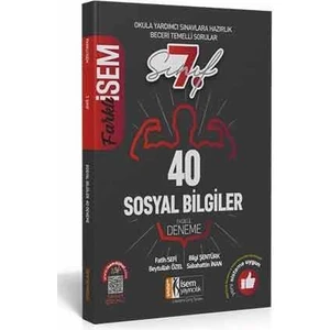İSEM Yayıncılık 2022 7. Sınıf Sosyal Bilgiler Tamamı Çözümlü 40 Fasikül Deneme