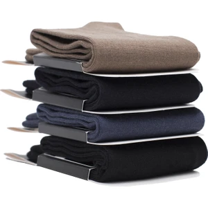 Içi Penye Pamuk Dışı Merinos Yün Mükemmel Kalite Erkek Pantolon Çorabı 4'lü Paket