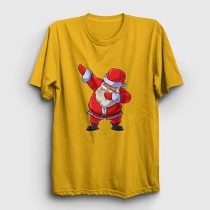 Unisex Sarı Dabbing Noel Baba Santa Claus Yılbaşı T-Shirt