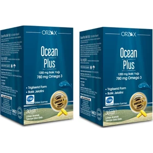 Ocean Plus 1200 Mg 30 Kapsül Balık Yağı x 2 Kutu