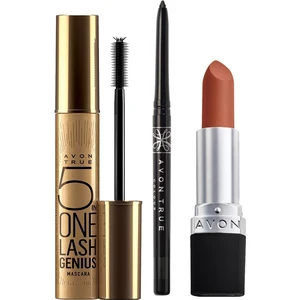 True Lash Genius Siyah Maskara Black Ice Göz Kalemi ve Mat Ruj Paketi