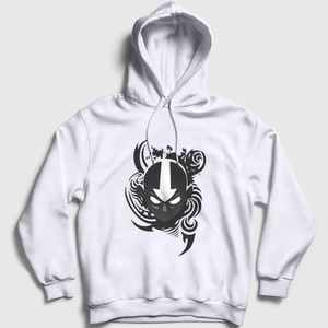 Unisex Beyaz Aang V2 Anime Avatar The Last Airbender Kapüşonlu Sweatshirt
