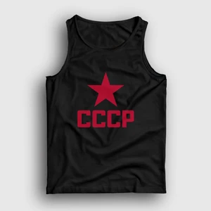Unisex Siyah Red CCCP Sovyetler Birliği Atlet