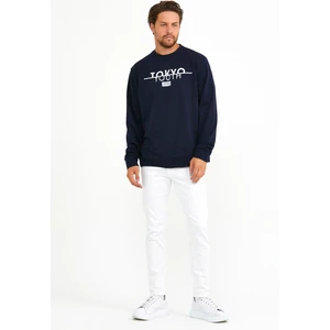 Süperlife Bisiklet Yaka Tokyo Basklıl Sweat SPR22SW134